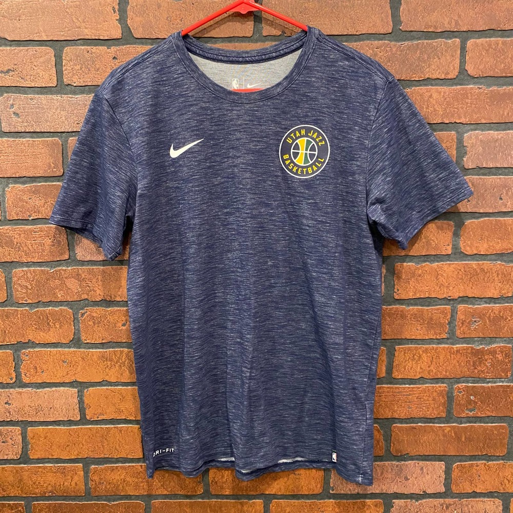 Nike NBA Utah Jazz womens Navy Blue Dri Fit T Shirt Size Medium